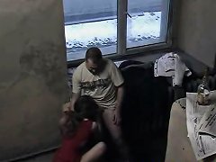 Girl Filmed Sucking And Getting Penetrated On Security Camera